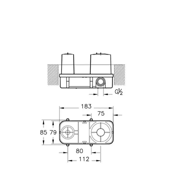 Artema Minibox Ankastre Lavabo Bataryası Sıva Altı Grubu, A42230 - 2
