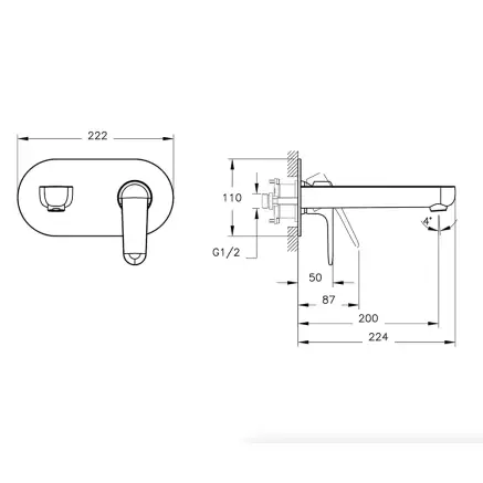 Artema Root Round Ankastre Lavabo Bataryası, Fırçalı Nikel A4272134 - 2