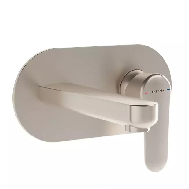 Artema Root Round Ankastre Lavabo Bataryası, Fırçalı Nikel A4272134 - 1