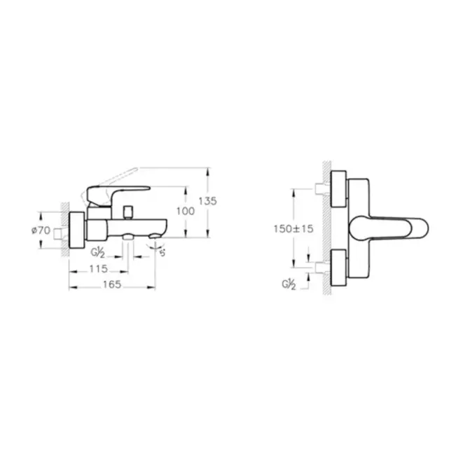 Artema Root Round Banyo Bataryası, Mat Siyah - 3