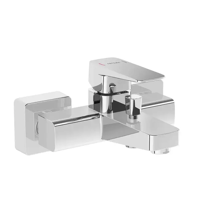 Artema Root Square Banyo Bataryası, Krom - 1