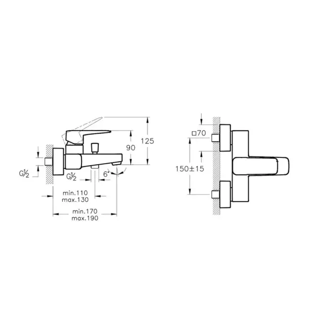 Artema Root Square Banyo Bataryası, Soft Bakır - 2