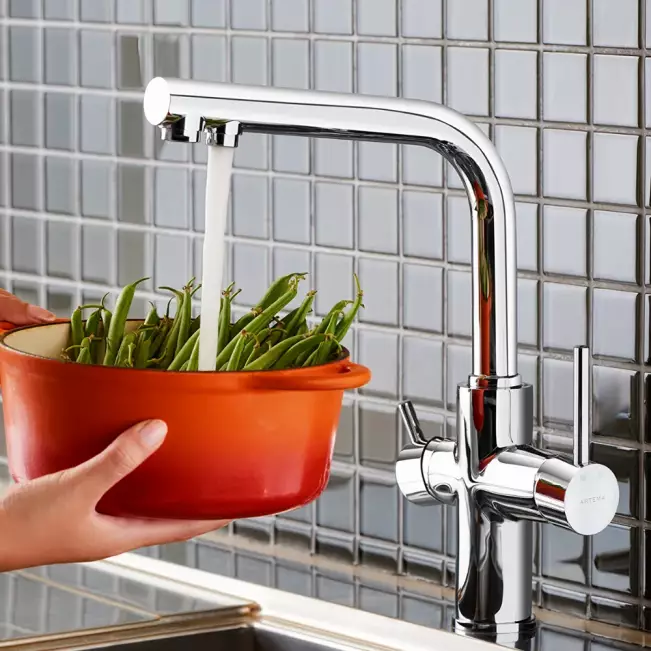 Artema Split Dual-Flow Arıtmalı Eviye Bataryası, Krom A42144 - 2