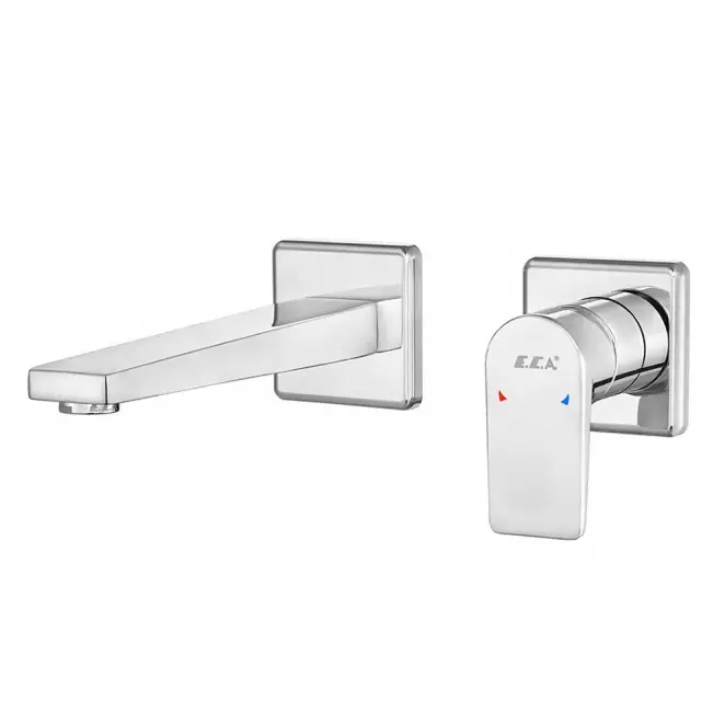 Eca Dalia Ankastre Lavabo Bataryası, Sıva Üstü Grubu Çift Rozet Krom - 1