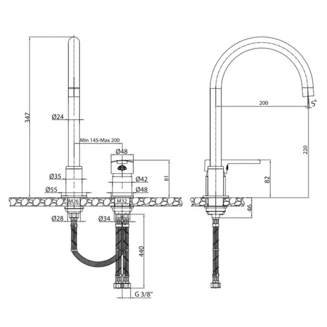 Eca Delta Mutfak Eviye Bataryası 2 Delikli 402105007 - 2