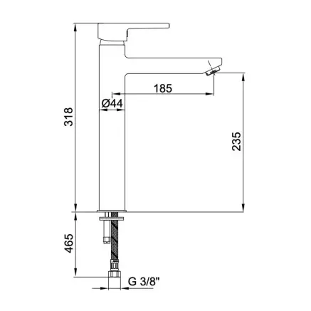 Eca Delta Yüksek Tip Çanak Lavabo Bataryası, Krom 102108860 - 2