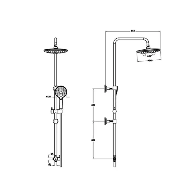 VitrA Bliss Round Duş Sistemi A45788 Krom - 2
