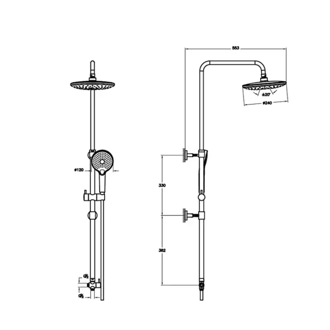 VitrA Bliss Round Duş Sistemi A4578836 Mat Siyah - 2