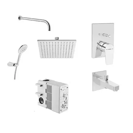 Vitra Flow Square Ankastre Duş Seti (Sıva Üstü Grubu)  A49305