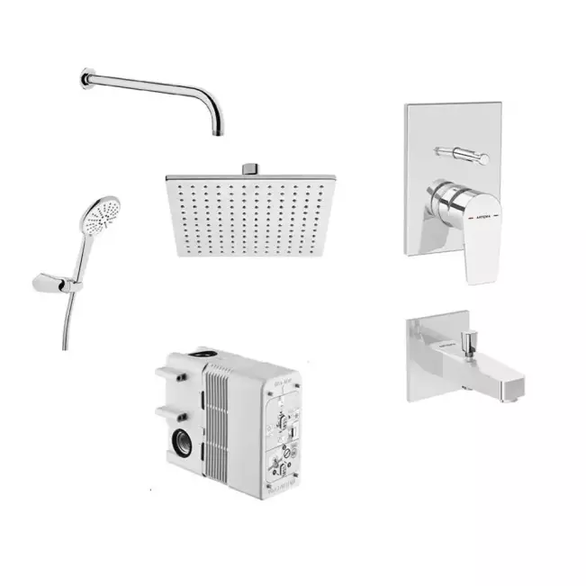 Vitra Flow Square Ankastre Duş Seti (Sıva Üstü Grubu)  A49305 - 1