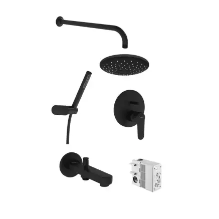 Vitra Root Round Ankastre Banyo Seti (Bliss 2F, Origin 1F), Mat Siyah  A4929536