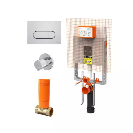 VitrA V-Fix Krom Gömme Rezervuar Seti (2030-2031)